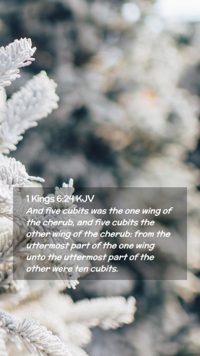 Picture 02 - 1 Kings 6:24 KJV Mobile Phone Wallpaper - And five cubits was the one wing of the cherub, - Mobile Bible Verse Wallpaper