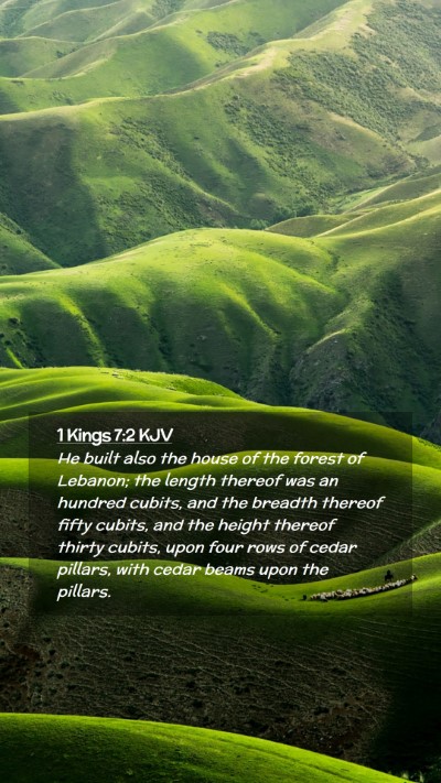 Picture 02 - 1 Kings 7:2 KJV Mobile Phone Wallpaper - He built also the house of the forest of Lebanon; - Mobile Bible Verse Wallpaper