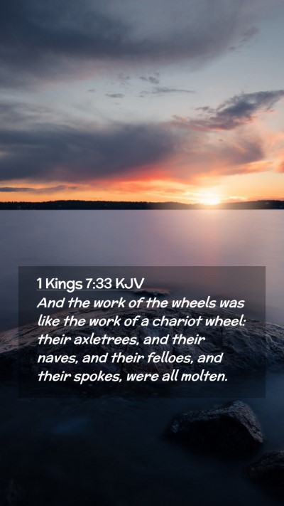 Picture 02 - 1 Kings 7:33 KJV Mobile Phone Wallpaper - And the work of the wheels was like the work of a - Mobile Bible Verse Wallpaper