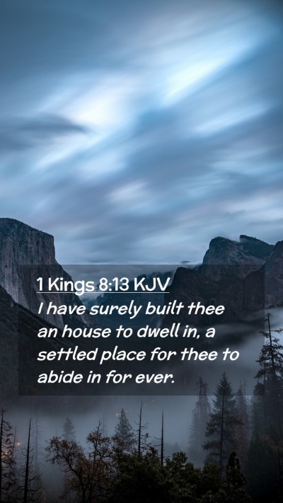 Picture 02 - 1 Kings 8:13 KJV Mobile Phone Wallpaper - I have surely built thee an house to dwell in, a - Mobile Bible Verse Wallpaper