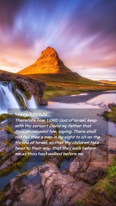Picture 02 - 1 Kings 8:25 KJV Mobile Phone Wallpaper - Therefore now, LORD God of Israel, keep with thy - Mobile Bible Verse Wallpaper