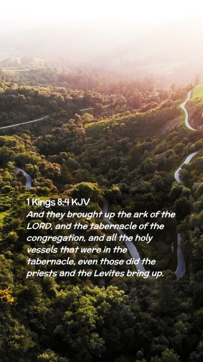 Picture 02 - 1 Kings 8:4 KJV Mobile Phone Wallpaper - And they brought up the ark of the LORD, and the - Mobile Bible Verse Wallpaper