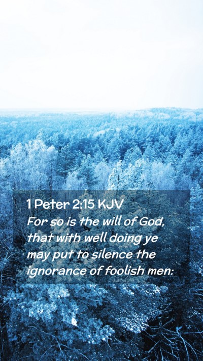 Picture 02 - 1 Peter 2:15 KJV Mobile Phone Wallpaper - For so is the will of God, that with well doing - Mobile Bible Verse Wallpaper