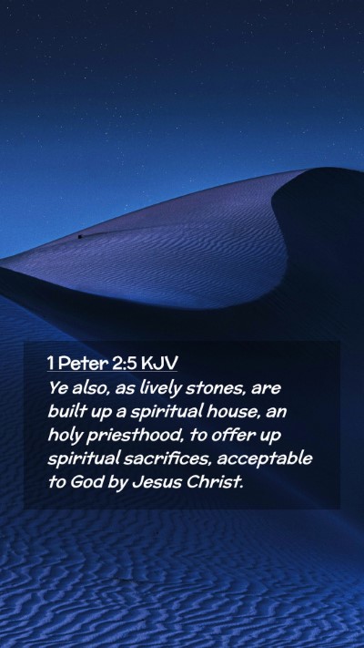 Picture 02 - 1 Peter 2:5 KJV Mobile Phone Wallpaper - Ye also, as lively stones, are built up a - Mobile Bible Verse Wallpaper