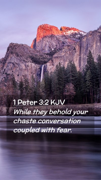 Picture 02 - 1 Peter 3:2 KJV Mobile Phone Wallpaper - While they behold your chaste conversation - Mobile Bible Verse Wallpaper