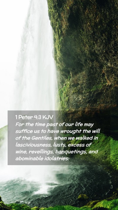 Picture 02 - 1 Peter 4:3 KJV Mobile Phone Wallpaper - For the time past of our life may suffice us to - Mobile Bible Verse Wallpaper