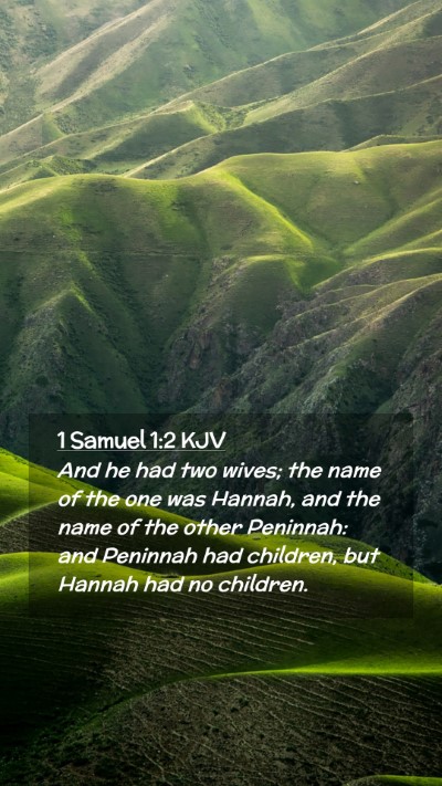 Picture 02 - 1 Samuel 1:2 KJV Mobile Phone Wallpaper - And he had two wives; the name of the one was - Mobile Bible Verse Wallpaper