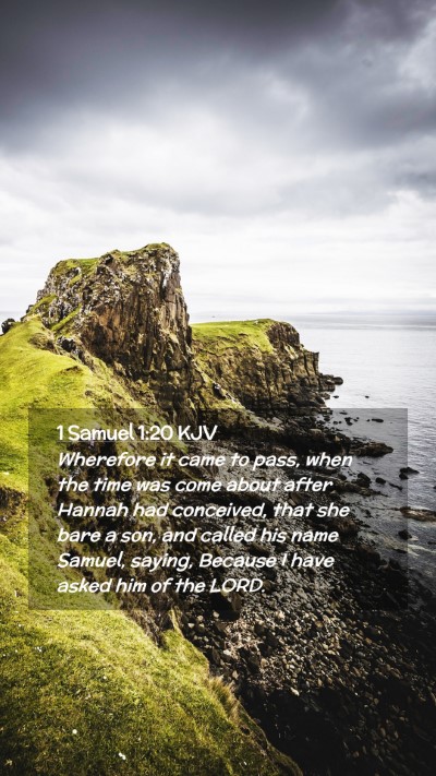 Picture 02 - 1 Samuel 1:20 KJV Mobile Phone Wallpaper - Wherefore it came to pass, when the time was come - Mobile Bible Verse Wallpaper