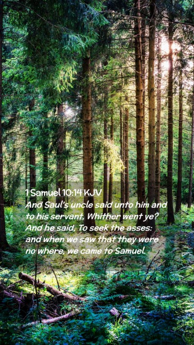 Picture 02 - 1 Samuel 10:14 KJV Mobile Phone Wallpaper - And Saul's uncle said unto him and to his - Mobile Bible Verse Wallpaper