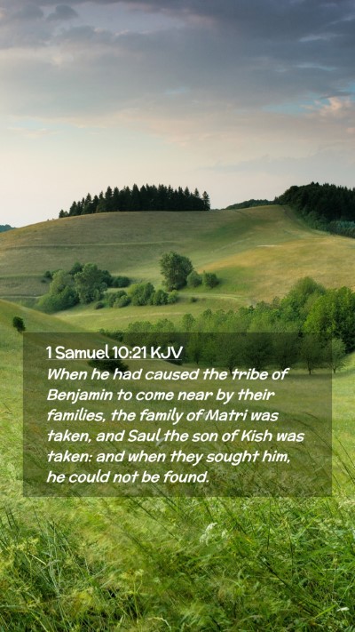 Picture 02 - 1 Samuel 10:21 KJV Mobile Phone Wallpaper - When he had caused the tribe of Benjamin to come - Mobile Bible Verse Wallpaper