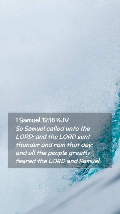 Picture 02 - 1 Samuel 12:18 KJV Mobile Phone Wallpaper - So Samuel called unto the LORD; and the LORD sent - Mobile Bible Verse Wallpaper