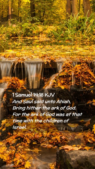 Picture 02 - 1 Samuel 14:18 KJV Mobile Phone Wallpaper - And Saul said unto Ahiah, Bring hither the ark of - Mobile Bible Verse Wallpaper