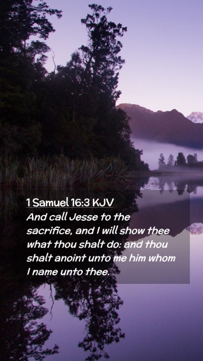 Picture 02 - 1 Samuel 16:3 KJV Mobile Phone Wallpaper - And call Jesse to the sacrifice, and I will show - Mobile Bible Verse Wallpaper