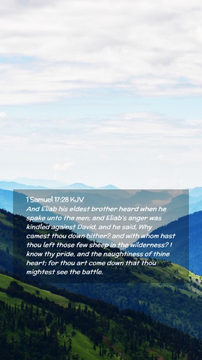Picture 02 - 1 Samuel 17:28 KJV Mobile Phone Wallpaper - And Eliab his eldest brother heard when he spake - Mobile Bible Verse Wallpaper