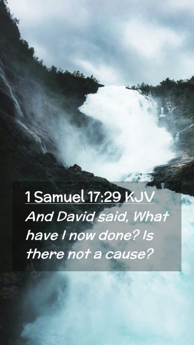 Picture 02 - 1 Samuel 17:29 KJV Mobile Phone Wallpaper - And David said, What have I now done? Is there - Mobile Bible Verse Wallpaper