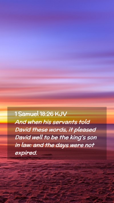Picture 02 - 1 Samuel 18:26 KJV Mobile Phone Wallpaper - And when his servants told David these words, it - Mobile Bible Verse Wallpaper
