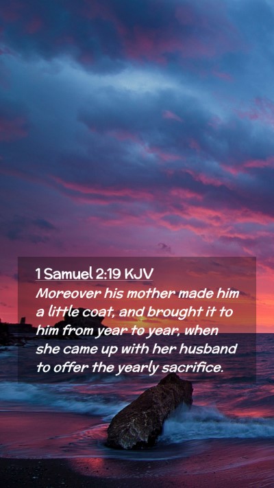 Picture 02 - 1 Samuel 2:19 KJV Mobile Phone Wallpaper - Moreover his mother made him a little coat, and - Mobile Bible Verse Wallpaper