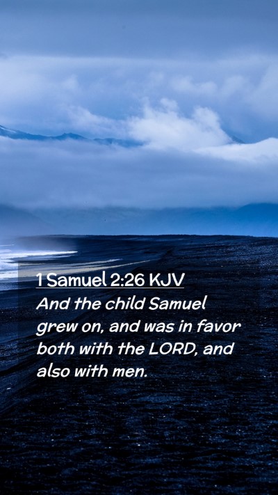 Picture 02 - 1 Samuel 2:26 KJV Mobile Phone Wallpaper - And the child Samuel grew on, and was in favor - Mobile Bible Verse Wallpaper