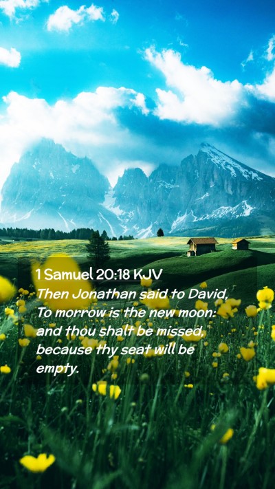 Picture 02 - 1 Samuel 20:18 KJV Mobile Phone Wallpaper - Then Jonathan said to David, To morrow is the new - Mobile Bible Verse Wallpaper