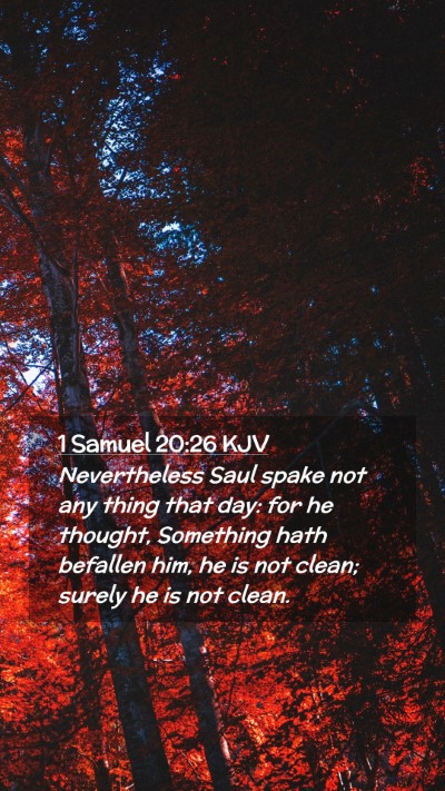 Picture 02 - 1 Samuel 20:26 KJV Mobile Phone Wallpaper - Nevertheless Saul spake not any thing that day: - Mobile Bible Verse Wallpaper