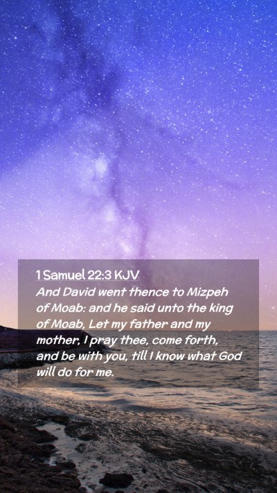 Picture 02 - 1 Samuel 22:3 KJV Mobile Phone Wallpaper - And David went thence to Mizpeh of Moab: and he - Mobile Bible Verse Wallpaper