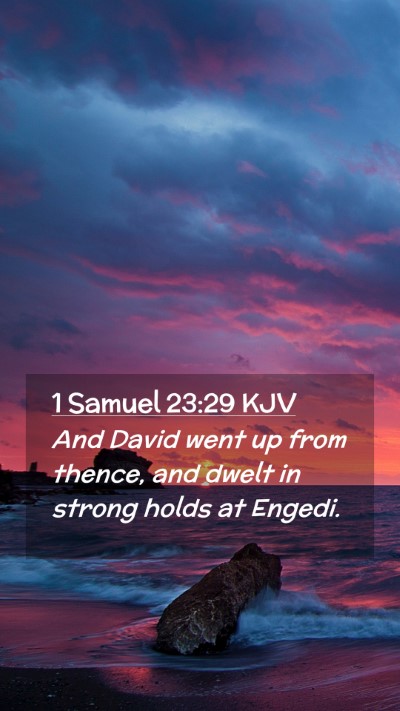 Picture 02 - 1 Samuel 23:29 KJV Mobile Phone Wallpaper - And David went up from thence, and dwelt in - Mobile Bible Verse Wallpaper