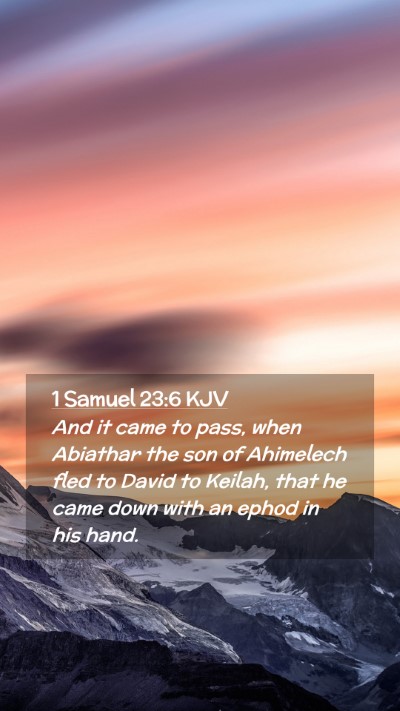 Picture 02 - 1 Samuel 23:6 KJV Mobile Phone Wallpaper - And it came to pass, when Abiathar the son of - Mobile Bible Verse Wallpaper