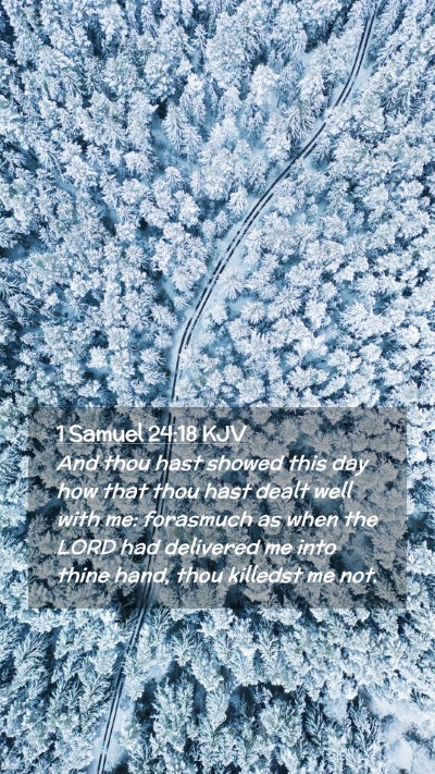 Picture 02 - 1 Samuel 24:18 KJV Mobile Phone Wallpaper - And thou hast showed this day how that thou hast - Mobile Bible Verse Wallpaper