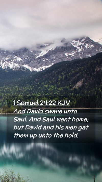 Picture 02 - 1 Samuel 24:22 KJV Mobile Phone Wallpaper - And David sware unto Saul. And Saul went home; - Mobile Bible Verse Wallpaper