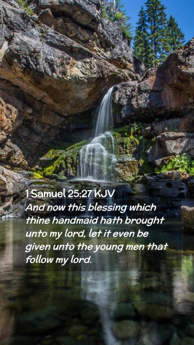 Picture 02 - 1 Samuel 25:27 KJV Mobile Phone Wallpaper - And now this blessing which thine handmaid hath - Mobile Bible Verse Wallpaper