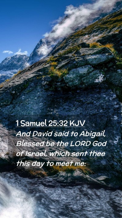 Picture 02 - 1 Samuel 25:32 KJV Mobile Phone Wallpaper - And David said to Abigail, Blessed be the LORD - Mobile Bible Verse Wallpaper