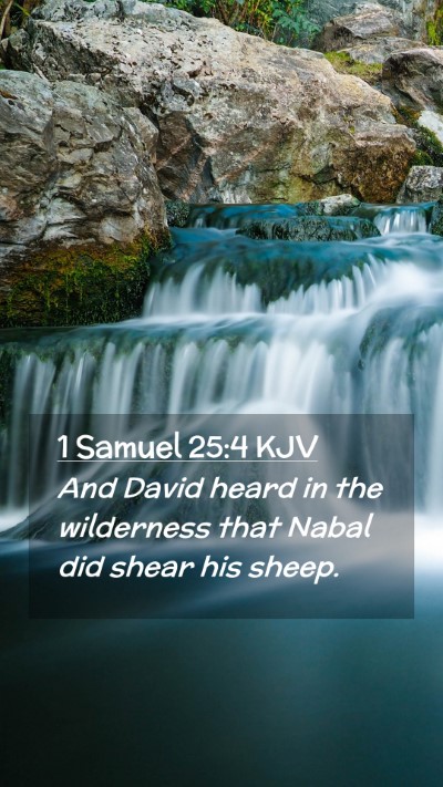 Picture 02 - 1 Samuel 25:4 KJV Mobile Phone Wallpaper - And David heard in the wilderness that Nabal did - Mobile Bible Verse Wallpaper