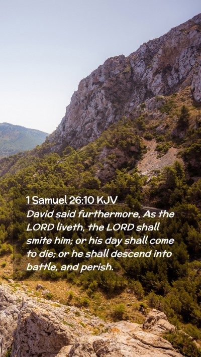 Picture 02 - 1 Samuel 26:10 KJV Mobile Phone Wallpaper - David said furthermore, As the LORD liveth, the - Mobile Bible Verse Wallpaper