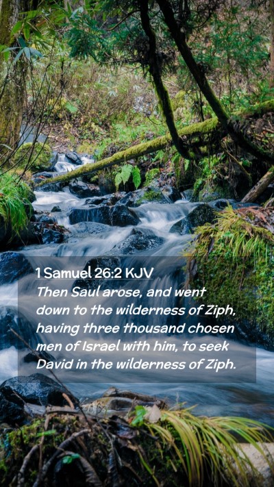 Picture 02 - 1 Samuel 26:2 KJV Mobile Phone Wallpaper - Then Saul arose, and went down to the wilderness - Mobile Bible Verse Wallpaper