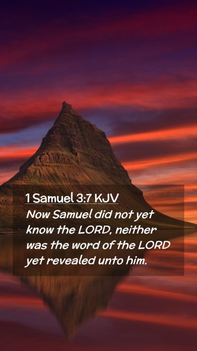 Picture 02 - 1 Samuel 3:7 KJV Mobile Phone Wallpaper - Now Samuel did not yet know the LORD, neither was - Mobile Bible Verse Wallpaper