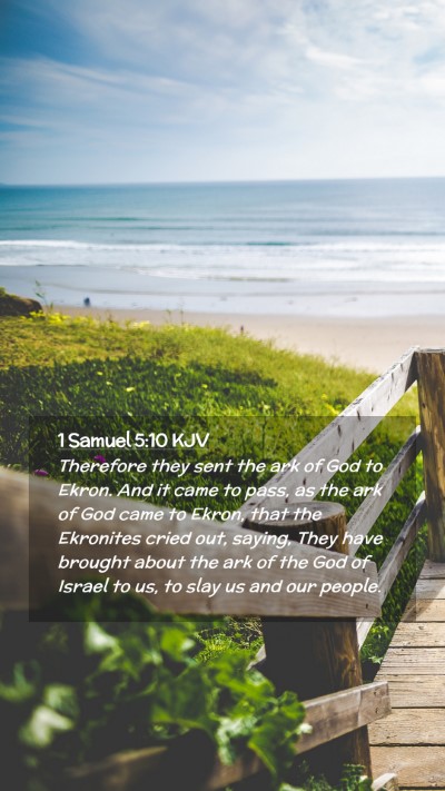 Picture 02 - 1 Samuel 5:10 KJV Mobile Phone Wallpaper - Therefore they sent the ark of God to Ekron. And - Mobile Bible Verse Wallpaper