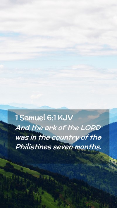 Picture 02 - 1 Samuel 6:1 KJV Mobile Phone Wallpaper - And the ark of the LORD was in the country of the - Mobile Bible Verse Wallpaper