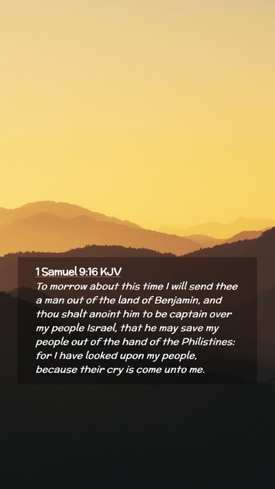 Picture 02 - 1 Samuel 9:16 KJV Mobile Phone Wallpaper - To morrow about this time I will send thee a man - Mobile Bible Verse Wallpaper