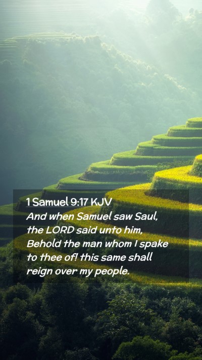 Picture 02 - 1 Samuel 9:17 KJV Mobile Phone Wallpaper - And when Samuel saw Saul, the LORD said unto him, - Mobile Bible Verse Wallpaper