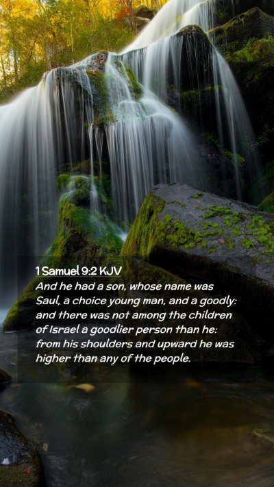 Picture 02 - 1 Samuel 9:2 KJV Mobile Phone Wallpaper - And he had a son, whose name was Saul, a choice - Mobile Bible Verse Wallpaper