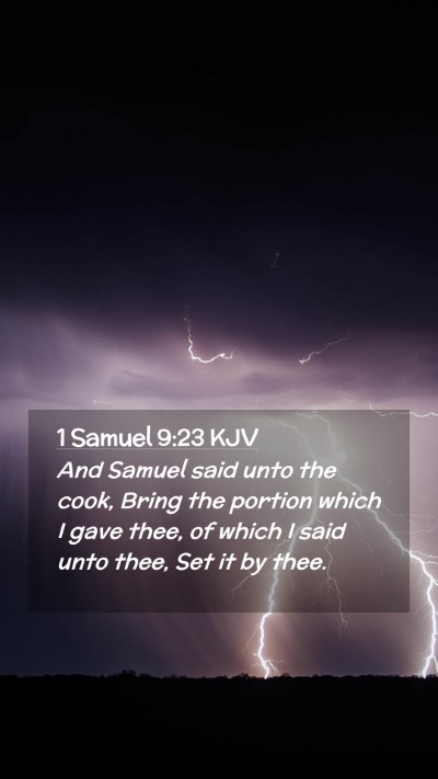 Picture 02 - 1 Samuel 9:23 KJV Mobile Phone Wallpaper - And Samuel said unto the cook, Bring the portion - Mobile Bible Verse Wallpaper