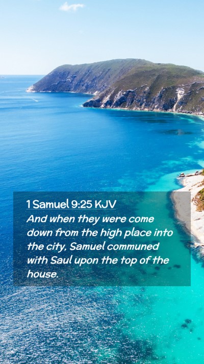 Picture 02 - 1 Samuel 9:25 KJV Mobile Phone Wallpaper - And when they were come down from the high place - Mobile Bible Verse Wallpaper