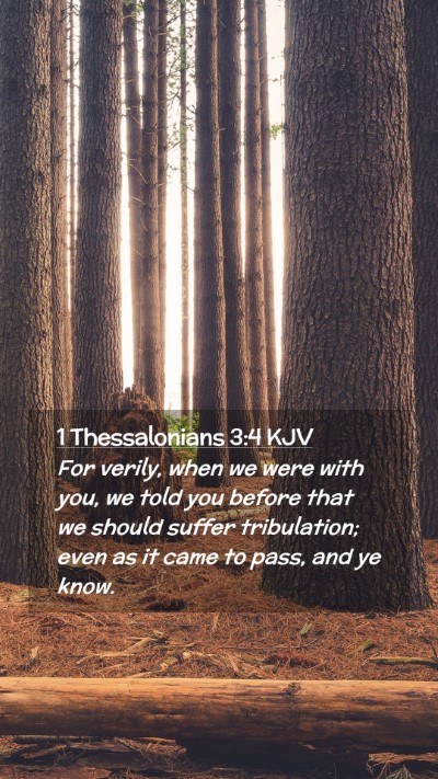 Picture 02 - 1 Thessalonians 3:4 KJV Mobile Phone Wallpaper - For verily, when we were with you, we told you - Mobile Bible Verse Wallpaper