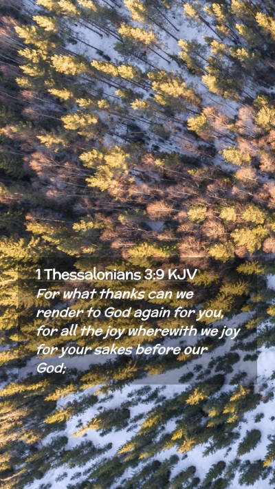 Picture 02 - 1 Thessalonians 3:9 KJV Mobile Phone Wallpaper - For what thanks can we render to God again for - Mobile Bible Verse Wallpaper