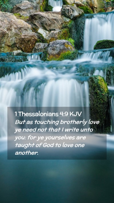 Picture 02 - 1 Thessalonians 4:9 KJV Mobile Phone Wallpaper - But as touching brotherly love ye need not that I - Mobile Bible Verse Wallpaper