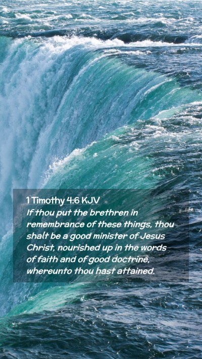 Picture 02 - 1 Timothy 4:6 KJV Mobile Phone Wallpaper - If thou put the brethren in remembrance of these - Mobile Bible Verse Wallpaper