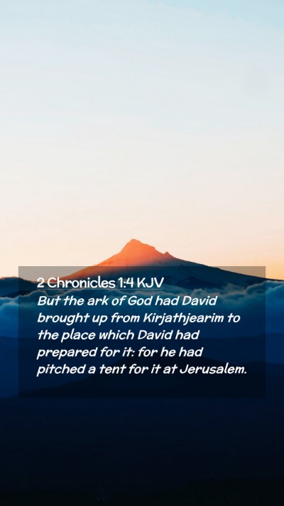 Picture 02 - 2 Chronicles 1:4 KJV Mobile Phone Wallpaper - But the ark of God had David brought up from - Mobile Bible Verse Wallpaper