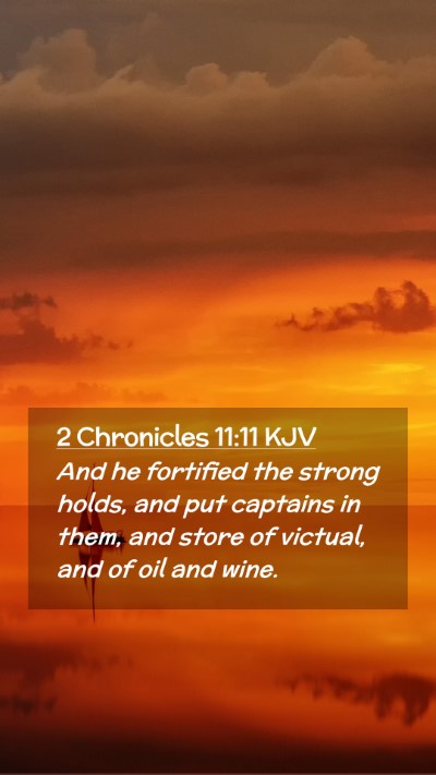 Picture 02 - 2 Chronicles 11:11 KJV Mobile Phone Wallpaper - And he fortified the strong holds, and put - Mobile Bible Verse Wallpaper