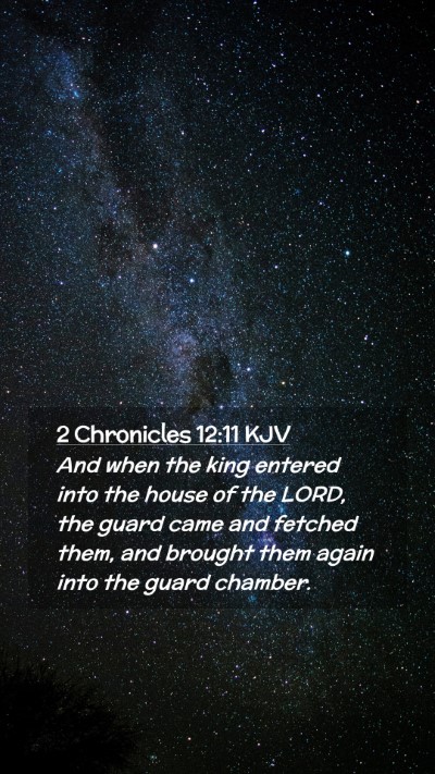 Picture 02 - 2 Chronicles 12:11 KJV Mobile Phone Wallpaper - And when the king entered into the house of the - Mobile Bible Verse Wallpaper