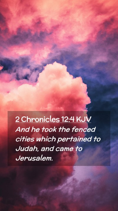 Picture 02 - 2 Chronicles 12:4 KJV Mobile Phone Wallpaper - And he took the fenced cities which pertained to - Mobile Bible Verse Wallpaper